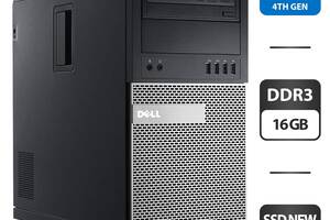 Компьютер Dell OptiPlex 9020 Tower / Intel Core i5-4570 (4 ядра по 3.2 - 3.6 GHz) / 16 GB DDR3 / 240 GB SSD / Intel H...