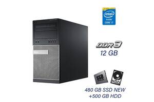 Компьютер Dell OptiPlex 9020 Tower / Intel Core i7-4770 (4 (8) ядра по 3.4 - 3.9 GHz) / 12 GB DDR3 / 480 GB SSD NEW+5...