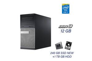 Компьютер Dell OptiPlex 9020 Tower / Intel Core i7-4770 (4 (8) ядра по 3.4 - 3.9 GHz) / 12 GB DDR3 / 240 GB SSD NEW+1...