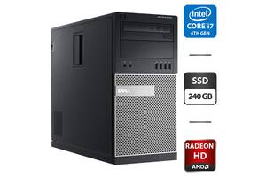 Компьютер Dell OptiPlex 9020 Tower / Intel Core i7-4770 (4 (8) ядра по 3.4 - 3.9 GHz) / 8 GB DDR3 / 240 GB SSD / AMD...