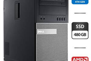 Компьютер Dell OptiPlex 9020 Tower / Intel Core i7-4770 (4 (8) ядра по 3.4 - 3.8 GHz) / 16 GB DDR3 / 480 GB SSD / AMD...