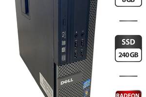 Компьютер Dell OptiPlex 990 SFF / Intel Core i7-2600 (8 ядра по 3.4 - 3.8 GHz) / 8 GB DDR3 / 240 GB SSD / AMD Radeon...