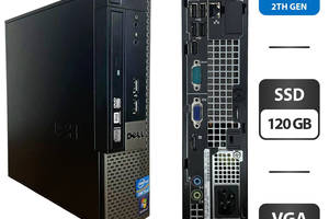 Компьютер Dell OptiPlex 990 USFF / Intel Core i5-2400S (4 ядра по 2.5 - 3.3 GHz) / 4 GB DDR3 / 120 GB SSD / Intel HD...