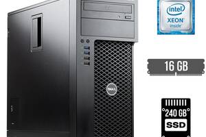 Компьютер Dell Precision 3620 Tower / Intel Xeon E3-1245 v5 (4 (8) ядра по 3.5 - 3.9 GHz) / 16 GB DDR4 / 240 GB SSD /...