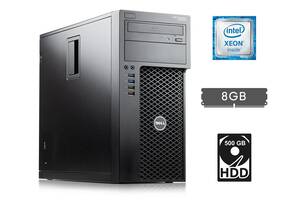 Компьютер Dell Precision 3620 Tower / Intel Xeon E3-1245 v5 (4 (8) ядра по 3.5 - 3.9 GHz) / 8 GB DDR4 / 500 GB HDD /...