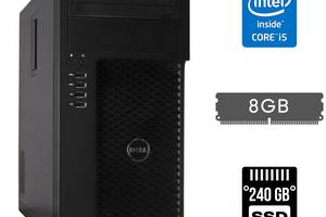 Компьютер Dell Precision T1700 Tower / Intel Core i5-4590 (4 ядра по 3.3 - 3.7 GHz) / 8 GB DDR3 / 240 GB SSD / Intel...