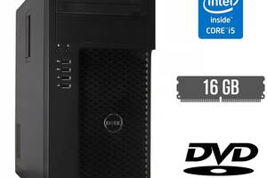 Компьютер Dell Precision T1700 Tower / Intel Core i5-4590 (4 ядра по 3.3 - 3.7 GHz) / 16 GB DDR3 / no HDD / Intel HD...