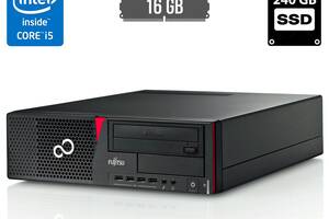 Компьютер Fujitsu Esprimo E720 E90+ SFF / Intel Core i5-4570 (4 ядра по 3.2 - 3.6 GHz) / 16 GB DDR3 / 240 GB SSD / In...