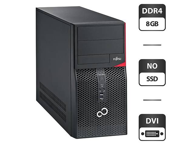Компьютер Fujitsu Esprimo P556 E85+ Tower / Intel Core i3-6100 (2 (4) ядра по 3.7 GHz) / 8 GB DDR4 / NO SSD / Intel H...