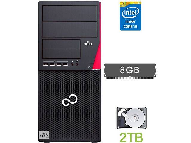 Компьютер Fujitsu Esprimo P720 E90+ Tower / Intel Core i5-4590 (4 ядра по 3.3 - 3.7 GHz) / 8 GB DDR3 / 2000 GB HDD /...