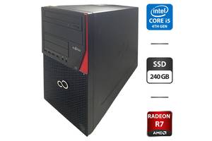 Компьютер Fujitsu Esprimo P720 E90+ Tower / Intel Core i5-4590 (4 ядра по 3.3 - 3.7 GHz) / 8 GB DDR3 / 240 GB SSD / A...