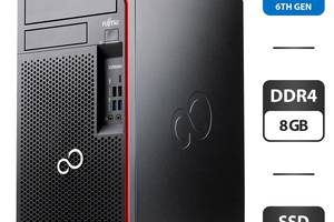 Компьютер Fujitsu Esprimo P757 E90+ Tower / Intel Core i3-6100 (2 (4) ядра по 3.7 GHz) / 8 GB DDR4 / 128 GB SSD / Int...