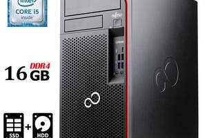 Компьютер Fujitsu Esprimo P757 E90+ Tower / Intel Core i5-6500 (4 ядра по 3.2 - 3.6 GHz) / 16 GB DDR4 / 240 GB SSD M...