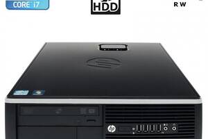 Компьютер HP Compaq 8200 Elite SFF / Intel Core i7-3770 (4 (8) ядра по 3.4 - 3.9 GHz) / 16 GB DDR3 / 120 GB SSD + 500...