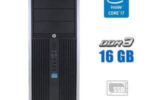 Компьютер HP Compaq Elite 8300 Tower / Intel Core i7-3770 (4 (8) ядра по 3.4 - 3.9 GHz) / 16 GB DDR3 / 240 GB SSD / I...