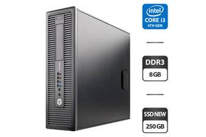 ПК HP EliteDesk 800 G1 SFF/ i3-4130/ 8GB RAM/ 250GB SSD/ HD 4600