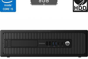 Компьютер HP EliteDesk 800 G1 SFF / Intel Core i5-4590 (4 ядра по 3.3 - 3.7 GHz) / 8 GB DDR3 / 500 GB HDD / Intel HD...