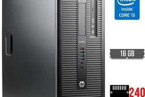Компьютер HP ProDesk 600 G1 Tower / Intel Core i5-4570 (4 ядра по 3.2 - 3.6 GHz) / 16 GB DDR3 / 240 GB SSD / Intel HD...