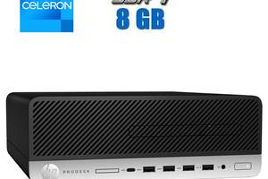 Компьютер HP ProDesk 600 G3 SFF / Intel Celeron G3900 (2 ядра по 2.8 GHz) / 8 GB DDR4 / 320 GB HDD / Intel HD Graphic...