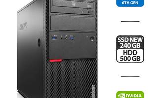 Компьютер Lenovo ThinkCentre M800 Tower / Intel Core i5-6400 (4 ядра по 2.7 - 3.3 GHz) / 16 GB DDR4 / 240 GB SSD + 50...