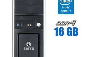 Компьютер Terra Tower / Intel Core i7-7700 (4 (8) ядра по 3.6 - 4.2 GHz) / 16 GB DDR4 / 500 GB HDD / Intel HD Graphic...