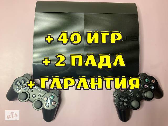 Консоль Приставка Sony PS3 Playstation 3 SuperSlim 500 GB Сони 2 дж