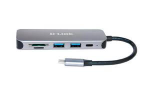 Концентратор D-Link DUB-2325 2хUSB3.0 1xUSB-C 1xSD 1xmicroSD