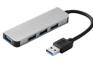 Концентратор USB-хаб RIAS BYL-2013U 4 порта USB 3.0 Silver