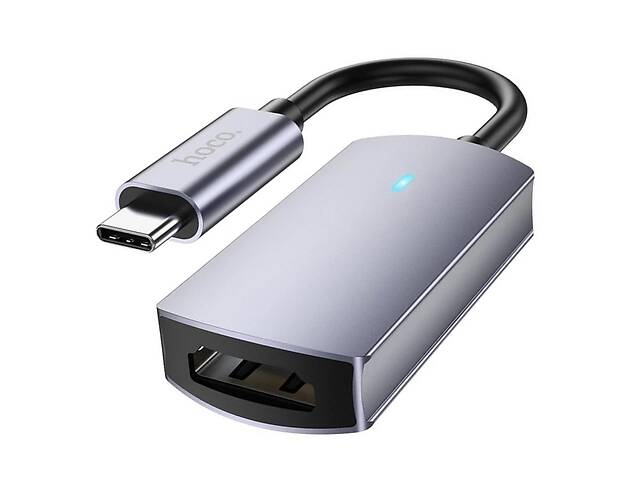 Конвертер переходник видеосигнала Hoco UA20 Type C - HDMI 4K аудио Gray (3_02363)