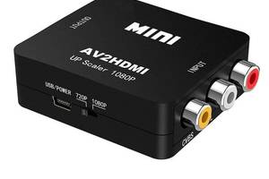 Конвертер видеосигнала Felkin AV2HDMI AV to HDMI видео + аудио Full HD 1080P Черный (100123)