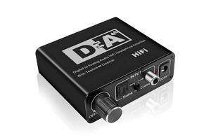 Конвертер звукового сигнала Addap DAC-02 c Toslink SPDIF и коаксиального на RCA + mini Jack + SPDIF + коаксиал