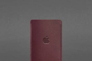 Кожаный чехол для iPhone 12 Бордовый BlankNote