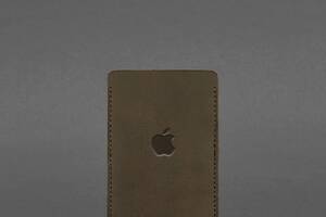 Кожаный чехол для iPhone 13 Темно-коричневый Crazy Horse BlankNote