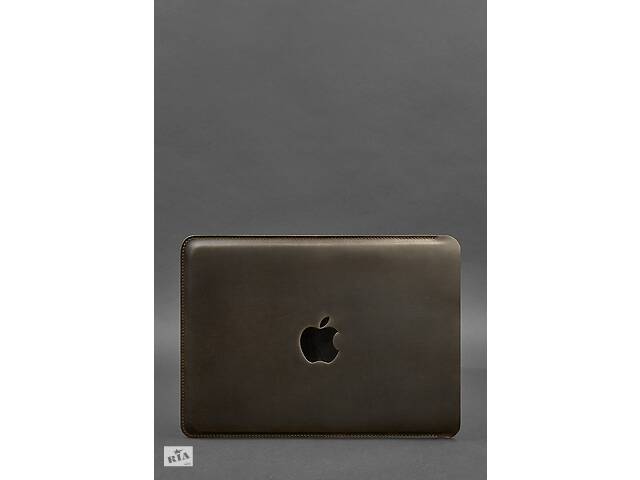 Кожаный чехол для MacBook 14 дюйм Темно-коричневый Crazy Horse BlankNote