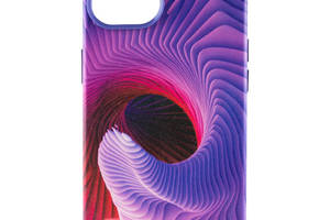 Кожаный чехол Epik Colour Splash with MagSafe Apple iPhone 12 Pro / 12 6.1' Purple / Pink