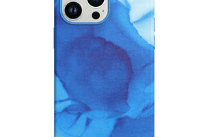 Кожаный чехол Epik Figura Series Case with MagSafe Apple iPhone 12 Pro Max 6.7' Blue