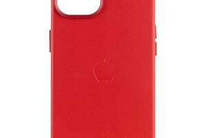 Кожаный чехол Epik Leather Case AA Plus with MagSafe Apple iPhone 13 6.1' Crimson