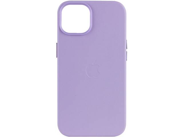Кожаный чехол Epik Leather Case AA Plus with MagSafe Apple iPhone 13 6.1' Elegant purple