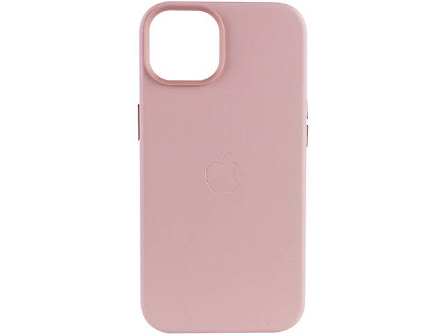 Кожаный чехол Epik Leather Case AA Plus with MagSafe Apple iPhone 14 6.1' Sand Pink