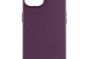 Кожаный чехол Epik Leather Case AA Plus with MagSafe Apple iPhone 14 6.1' Dark Cherry