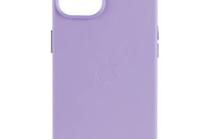 Кожаный чехол Epik Leather Case AA Plus with MagSafe Apple iPhone 14 6.1' Elegant purple