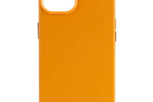 Кожаный чехол Epik Leather Case AA Plus with MagSafe Apple iPhone 14 6.1' Golden Brown