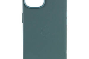 Кожаный чехол Epik Leather Case AA Plus with MagSafe Apple iPhone 14 Plus 6.7' Pine green