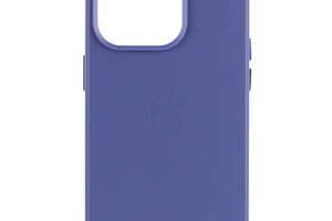 Кожаный чехол Epik Leather Case AA Plus with MagSafe Apple iPhone 14 Pro 6.1' Wisteria