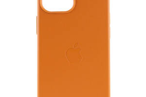 Кожаный чехол Epik Leather Case AAA with MagSafe Apple iPhone 13 6.1' Golden Brown