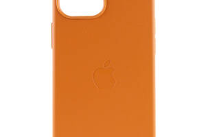 Кожаный чехол Epik Leather Case AAA with MagSafe Apple iPhone 14 6.1' Golden Brown