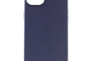 Кожаный чехол Epik Leather Case AAA with MagSafe Apple iPhone 14 Plus 6.7' Ink