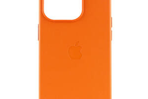 Кожаный чехол Epik Leather Case AAA with MagSafe Apple iPhone 14 Pro 6.1' Orange