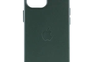 Кожаный чехол Epik Leather Case AAA with MagSafe Apple iPhone 12 Pro Max 6.7' Forest Green