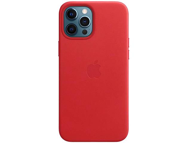 Кожаный чехол Epik Leather Case AAA with MagSafe Apple iPhone 12 Pro Max 6.7' Red